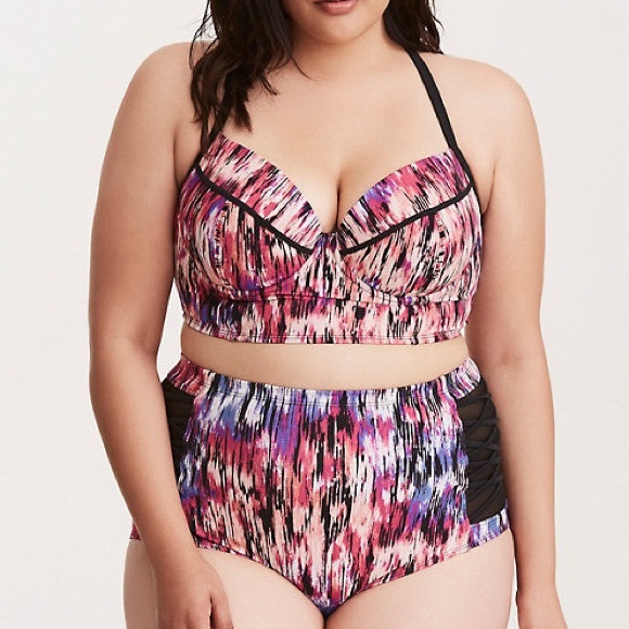 torrid Other - TORRID Mirage print bikini pink purple set, 3X.